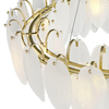 Wisząca lampa do salonu PIUMA ST-6289-8 Step listki mosiądz biały