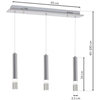 LAMPA wisząca ICE ML322 Milagro zwis OPRAWA listwa sufitowa LED 15W 4000K tuby sople chrom