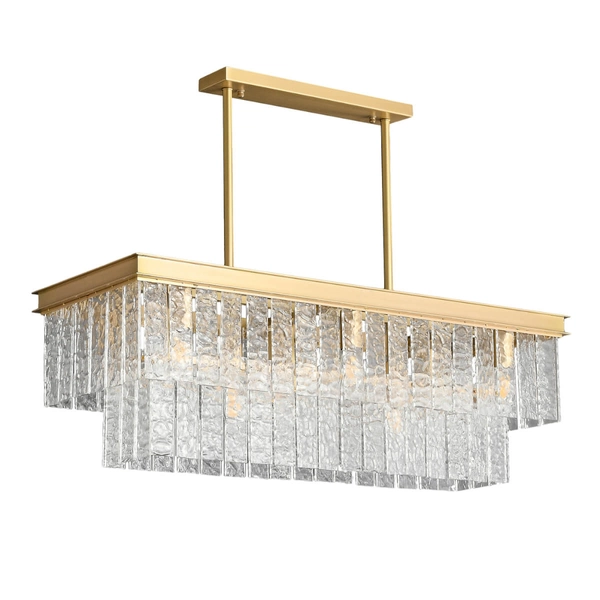 Wisząca lampa pałacowa ICELAND ST-6308-10C Step kryształki białe złote