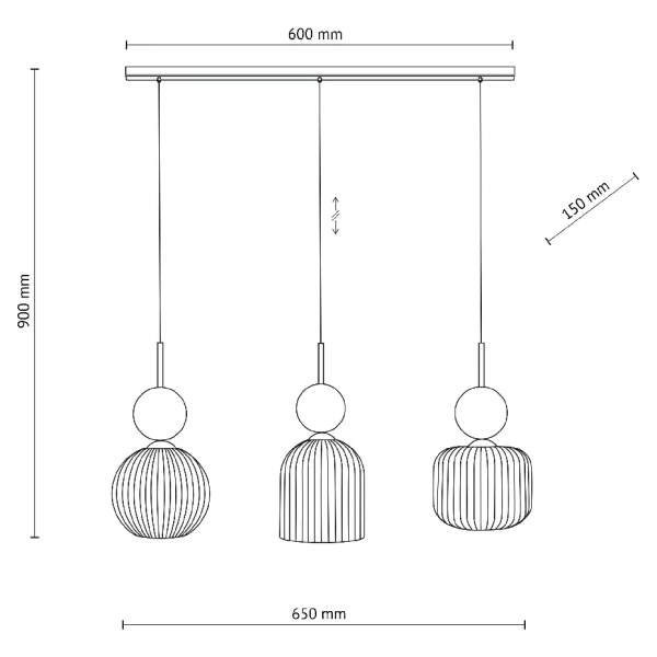 Glamour wisząca lampa na belce Sophia Green 11147 szklana zielony