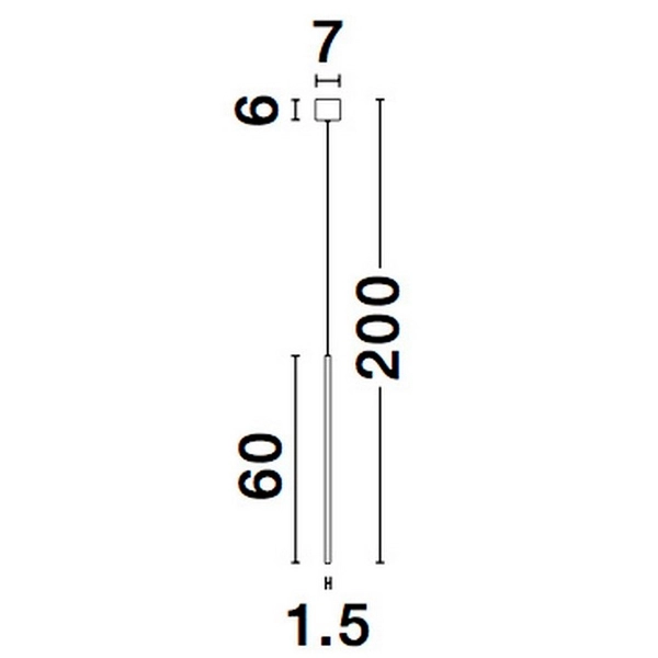 LAMPA wisząca LED BUGA LE41355 Luces Exclusivas tuba 5W 3000K czarna