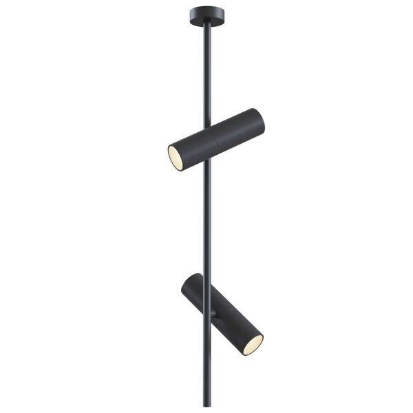 Zwisowa lampa Elti C021CL-02B tuby do jadalni czarne