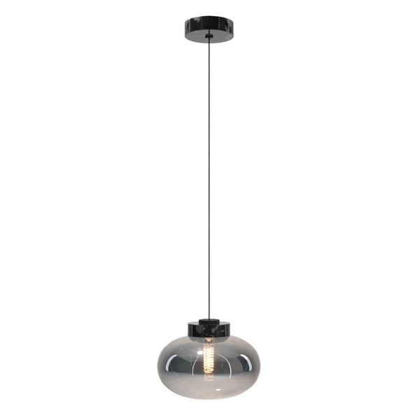 Zwisowa lampa do salonu Moonstone P0515 Maxlight przydymiona czarna