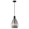 Pojedyncza lampa przydymiona Zulo PND-27812-BK-SG Italux do kuchni czarna