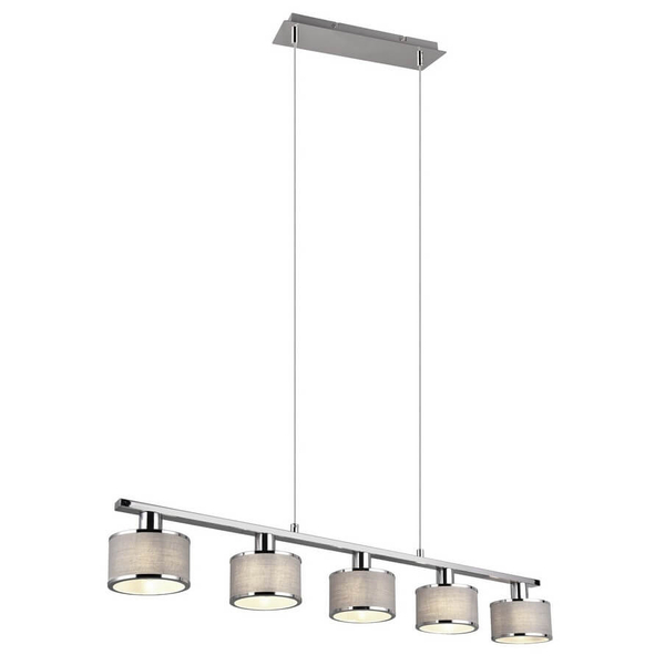 Sypialniana lampa wisząca Karpun 311600506 metal tkanina srebrny