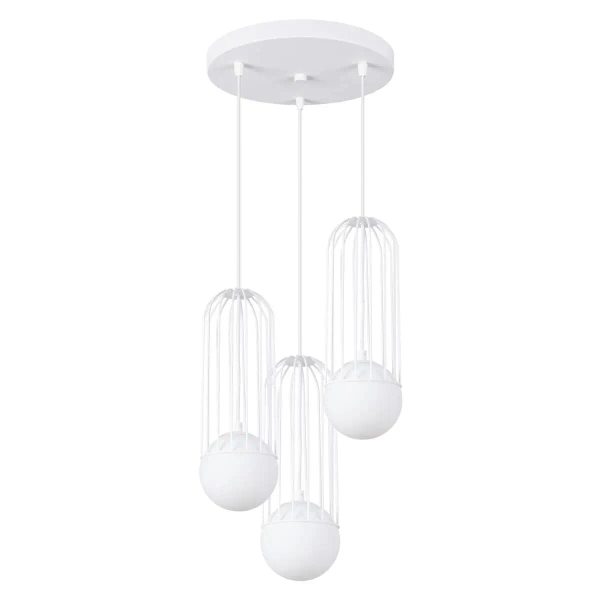 Kaskadowa lampa wisząca Brina SL.1335 Sollux nieregularna biała