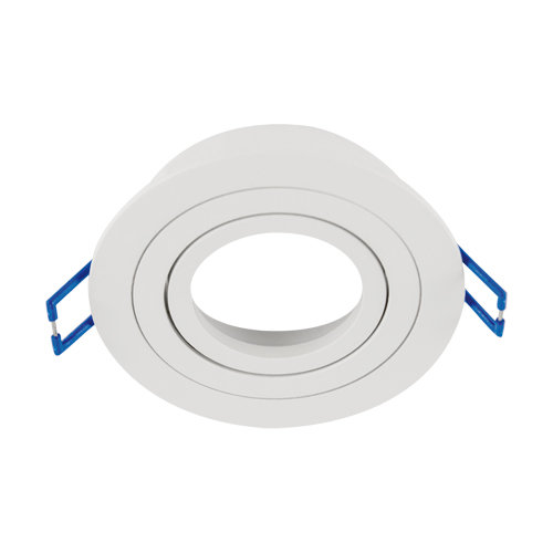 Okrągłe oczko wpustowe Luba 04041 minimalistyczne białe do kuchni