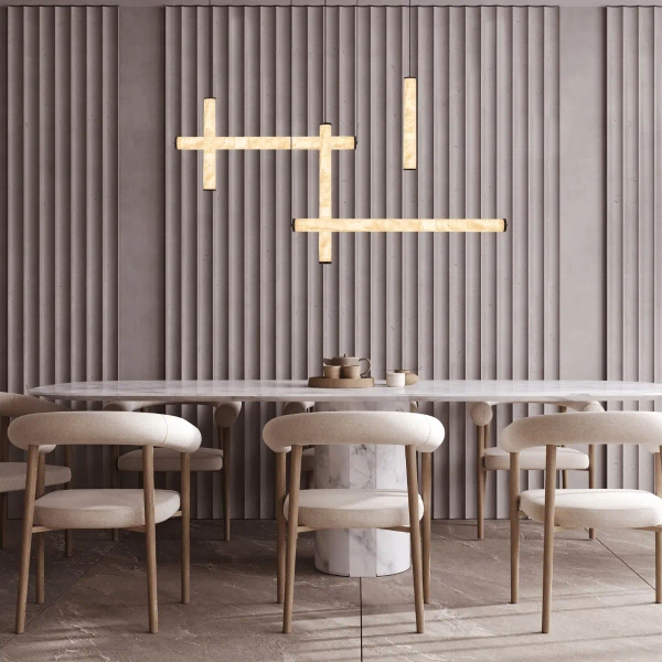 Nowoczesna lampa wisząca 25421 LED 93W 3000K biała czarna