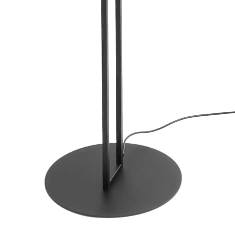 Drewniana lampa podłogowa Sunset 7647 Nowodvorski okrągła czarna złota