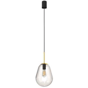 LAMPA wisząca PEAR 8673 Nowodvorski loftowa OPRAWA szklany ZWIS skandynawski przezroczysty czarny złoty