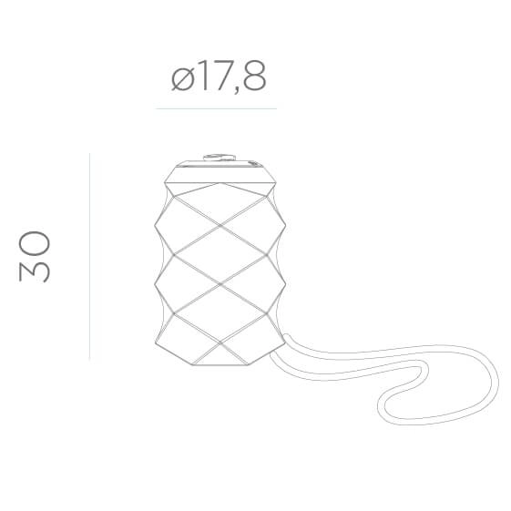 Lampa wisząca przenośna Bita LUMBITAB030WLNW LED 2,5W 3000K RGB biała