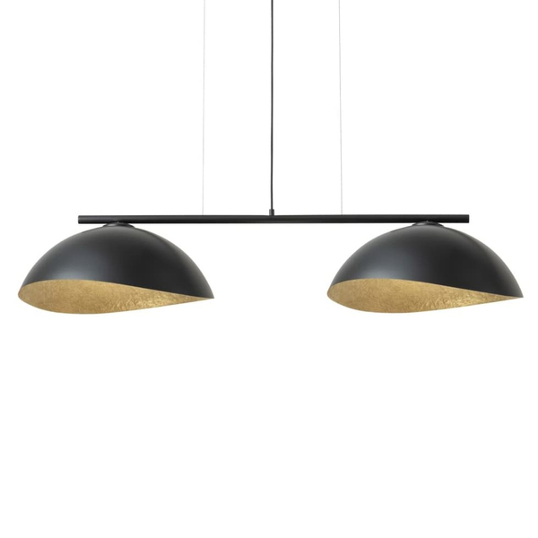 Wisząca lampa z żywicy Solar 40577 Sigma do salonu podwójna czarna złota