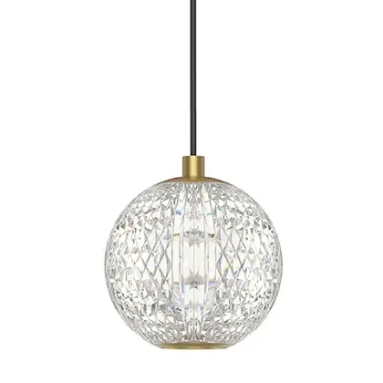 Kulista wisząca lampa Marni QN-MARNI-1P-NBR LED 5W 3000K mosiądz