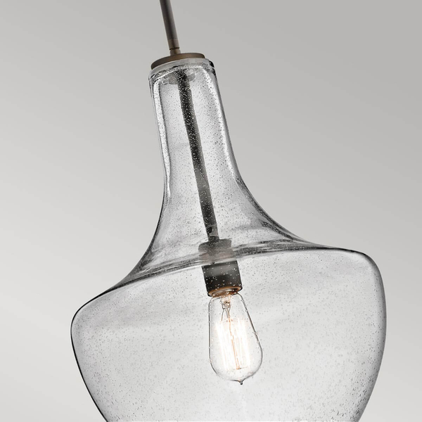 Wisząca lampa szklana Everly KL-EVERLY-P-M-OZ brązowy przezroczysty