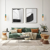 Wisząca lampa tuba Busco PND-30263-1C-BRO-AMB bursztynowy złoty kolorowy