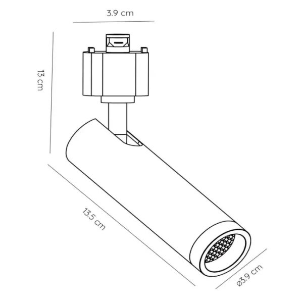 1-fazowa lampa sufitowa do systemu szynowego GRADO 22975/01/30 czarna