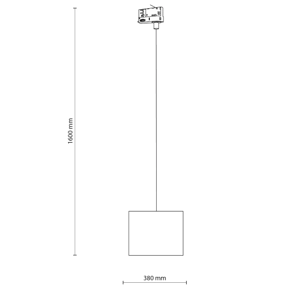 Trójfazowa lampa szynowa wisząca Tracer 10697 do salonu nad kanapę czarny