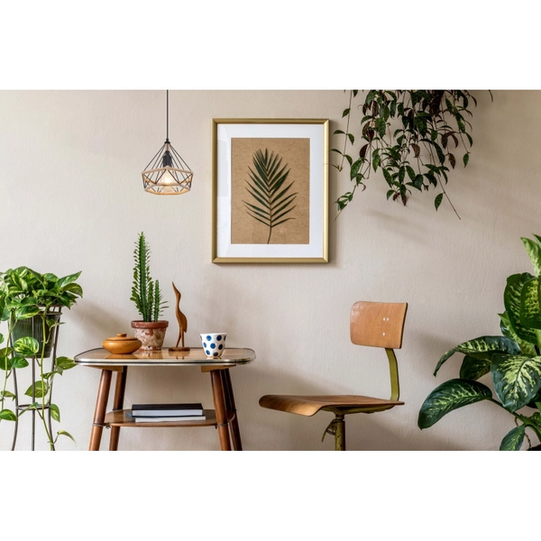 Lampa wisząca Ulleu 69029 druciana do holu czarna brązowa