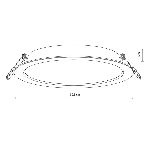 Okrągła lampa wpustowa Mykonos 10543 Nowodvorski LED 18W 4000K biała