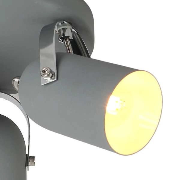 Plafon LAMPA sufitowa GRAY 98-66503 Candellux metalowa OPRAWA okrągła SPOT reflektorki szare