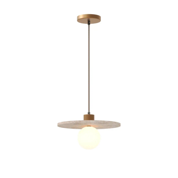 Lampa zwisająca do jadalni Lando P0650 nad stół kula kamień