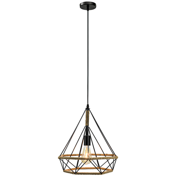 Druciana LAMPA wisząca 8802/1 ZWIS - 06 Elem metalowa OPRAWA industrialny ZWIS loftowy czarny
