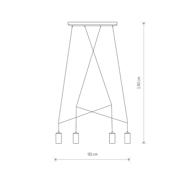 LAMPA wisząca IMBRIA 7957 Nowodvorski metalowa OPRAWA listwa zwis przewody tuby czarne mosiądz