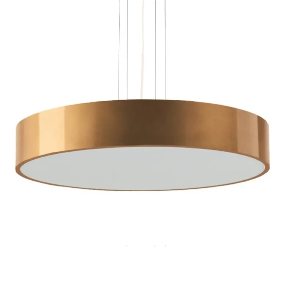 Wisząca lampa do sypialni Kengo 5237 okrągła tuba złota