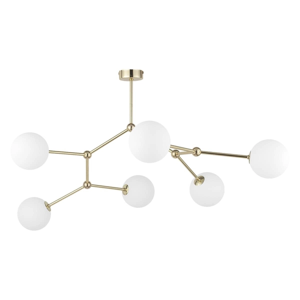 Lampa sufitowa molekułowa Fairy 3532 TK Lighting mleczne kule złota