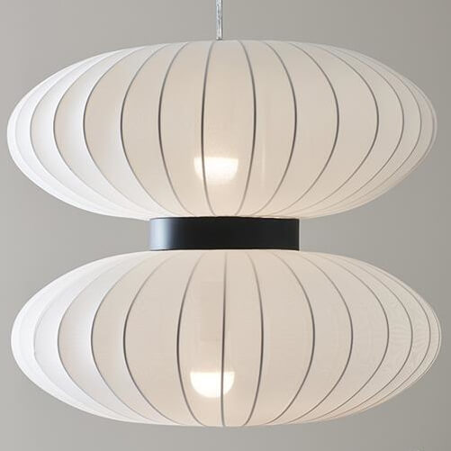 Modernistyczna lampa wisząca Daburu 108113 Markslojd tekstylna biała