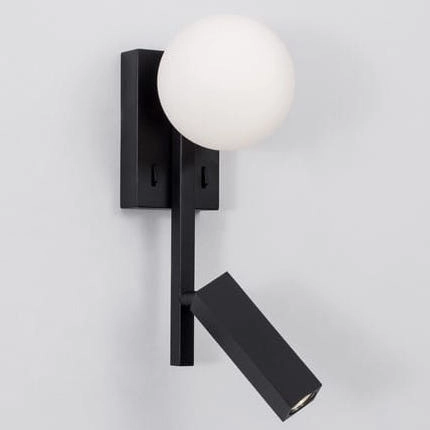 Regulowana LAMPA ścienna UBEDA LE41807 Luces Exclusivas metalowa OPRAWA kinkiet LED 8W 3200K kula loft biała czarna