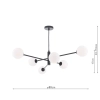 Wisząca okrągła lampa Vignette VIG0622-02 do jadalni kule białe czarne