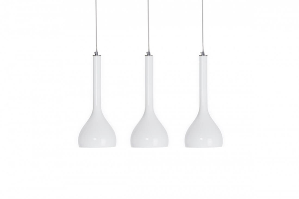 Biała lampa wisząca Soul loftowa do kuchni nad wyspę