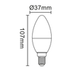 Ledowa żarówka 10564 świeczka E14 B37 7W 3000K 650lm