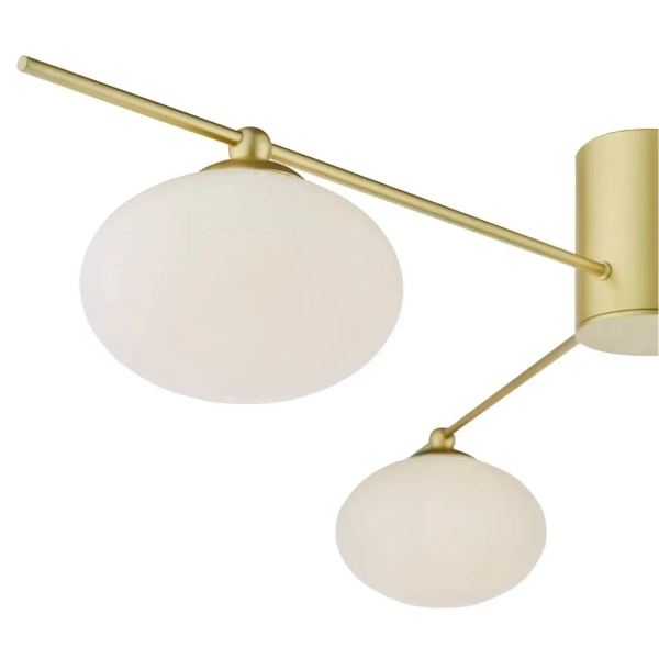 Kulista lampa sufitowa Jasper JAS5335 szklane białe złote