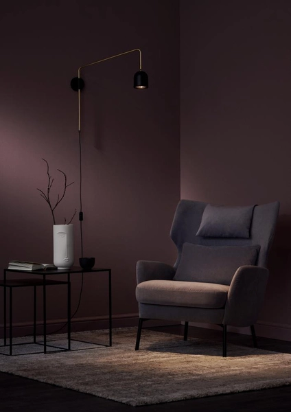 Regulowany kinkiet metalowy GASPAR 21054102 loftowa lampa czarna