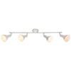 Lampa sufitowa CALDERA 54648-4 metalowa listwy regulowane reflektorki białe