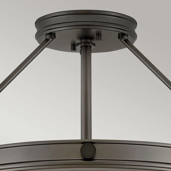 Lampa sufitowa do salonu Collier HK-COLLIER-SF-M-BX okrągła czarna