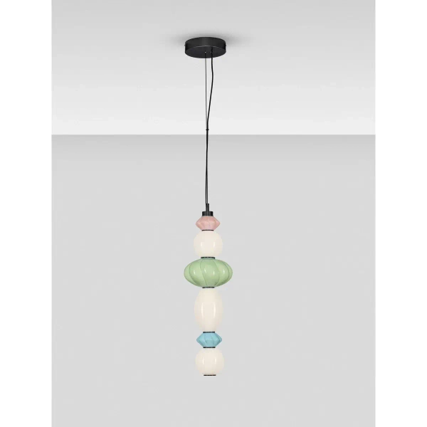 Ściemnialna lampa wisząca CASURNO LE45222 LED 23W 3000K zielona różowa