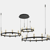 Industrialna LAMPA wisząca ALMELO PND-83812-60 Italux metalowa OPRAWA loft ZWIS okrągły LED 137,6W 3000K ring czarny
