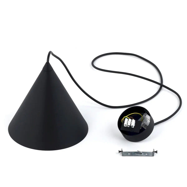 Lampa wisząca do salonu CONO 10058 trójkątna czarny