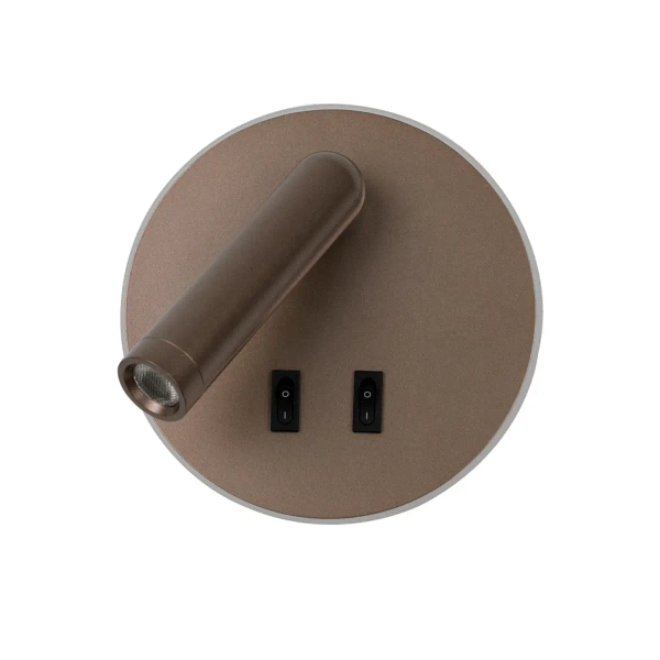 Podłużny kinkiet ścienny Furla WL-53742-1-CF LED 8W 3000K do sypiani kawowy