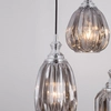 LAMPA wisząca BAILEN LE41891 Luces Exclusivas szklana OPRAWA glamour crystal zwis chrom szary