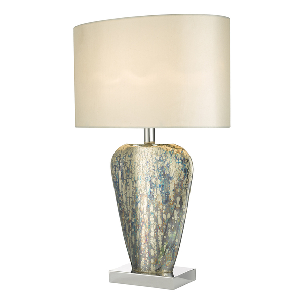 Stołowa lampa Syracuse SYR4235 Dar Lighting abażur szkło rtęciowe chrom