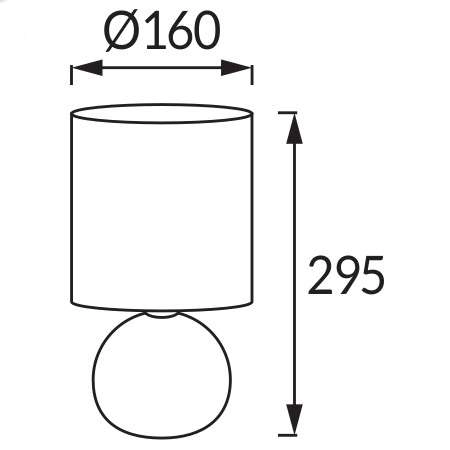 Stołowa LAMPA stojąca PERLO 03291 Ideus sypialniana LAMPKA abażurowa biała złota