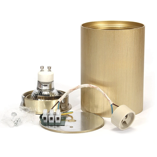 Lampa sufitowa tuba 497 Domeno LED okrągła spotlight metalowa złota