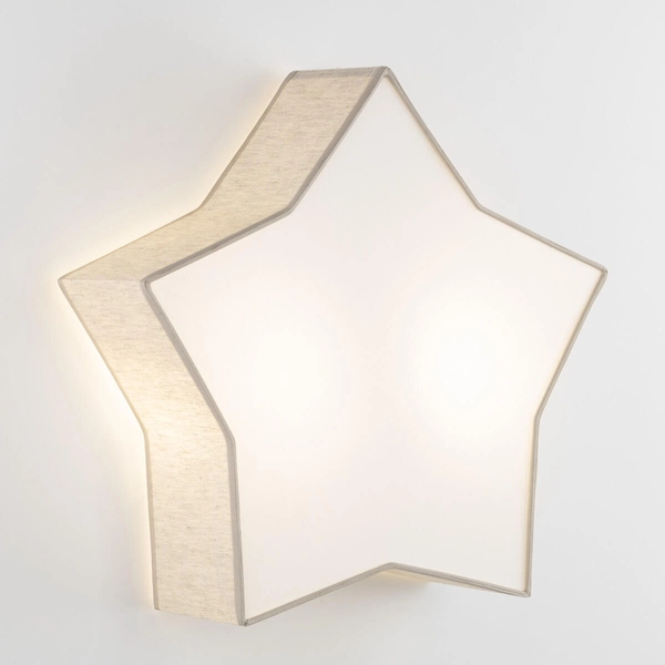 Lampa nasufitowa Star 5958 gwiazda do sypialni beżowa biała