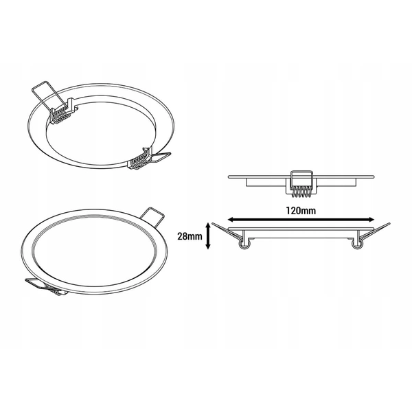 Podtynkowa lampa sufitowa CGPANPOD12 biały wpust LED 6W okrągły