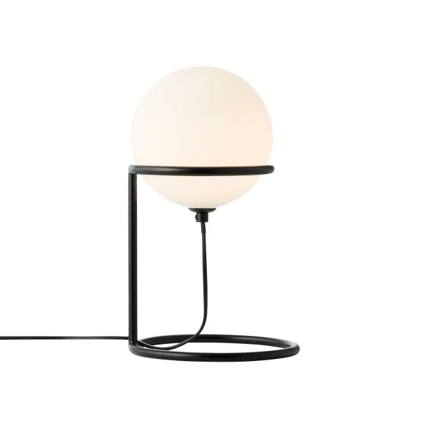 Stolikowa lampa okrągła Wilson 2412575003 biała czarna