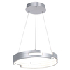 LAMPA wisząca VELAR MD16003097-1B SILVER Italux metalowa OPRAWA okrągła LED 60W 3000K zwis pierścień ring srebrny
